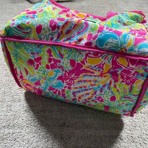 Lilly Pulitzer Insulated Cooler Pool Party Picnic Pack Colorful Coral Soft Sided - Picture 6 of 7